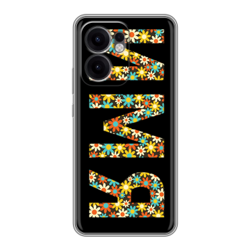 Силиконовый чехол на OPPO Reno13 F с принтом ИМЯ