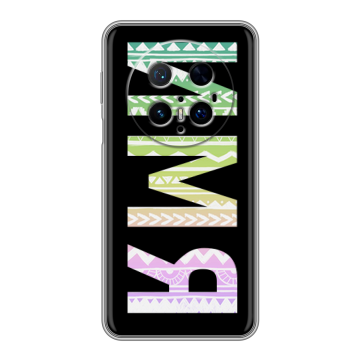 Силиконовый чехол на Huawei Mate 70 Pro с принтом ИМЯ