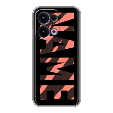 Силиконовый чехол на OPPO Reno13 с принтом NAME