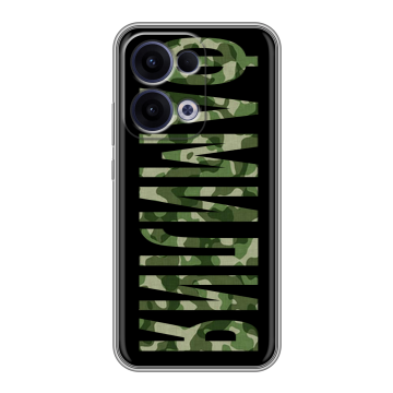 Силиконовый чехол на OPPO Reno13 с принтом ФАМИЛИЯ
