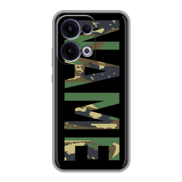 Силиконовый чехол на OPPO Reno13 с принтом NAME