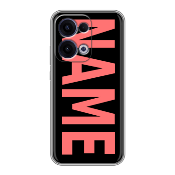 Силиконовый чехол на OPPO Reno13 с принтом NAME