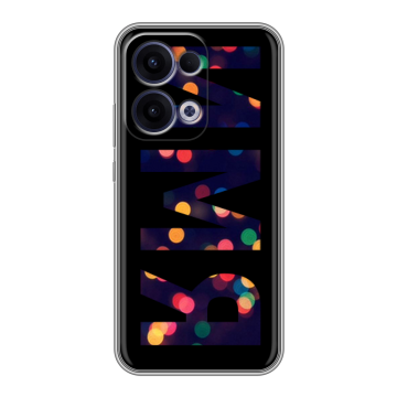 Силиконовый чехол на OPPO Reno13 с принтом ИМЯ