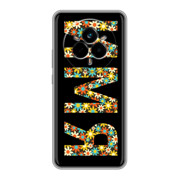 Силиконовый чехол на Realme 14 Pro с принтом ИМЯ