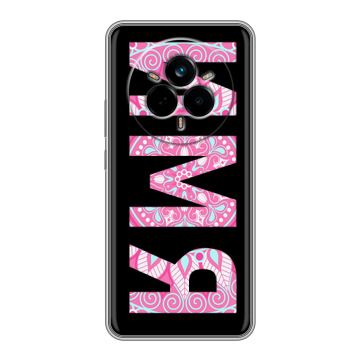 Силиконовый чехол на Realme 14 Pro с принтом ИМЯ