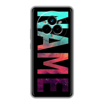 Силиконовый чехол на Realme 14 Pro с принтом NAME