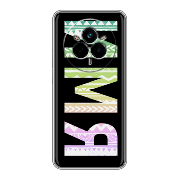 Силиконовый чехол на Realme 14 Pro с принтом ИМЯ