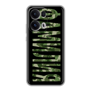 Силиконовый чехол на OPPO Reno13 Pro с принтом ФАМИЛИЯ