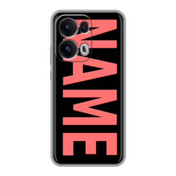 Силиконовый чехол на OPPO Reno13 Pro с принтом NAME