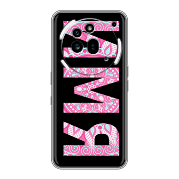 Силиконовый чехол на Nothing Phone (3a) Pro с принтом ИМЯ