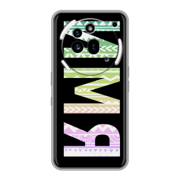 Силиконовый чехол на Nothing Phone (3a) Pro с принтом ИМЯ