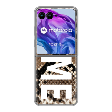 Пластиковый чехол на Motorola Razr 50 Ultra с принтом NAME