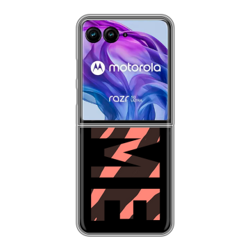 Пластиковый чехол на Motorola Razr 50 Ultra с принтом NAME