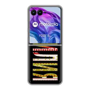 Пластиковый чехол на Motorola Razr 50 Ultra с принтом ФАМИЛИЯ