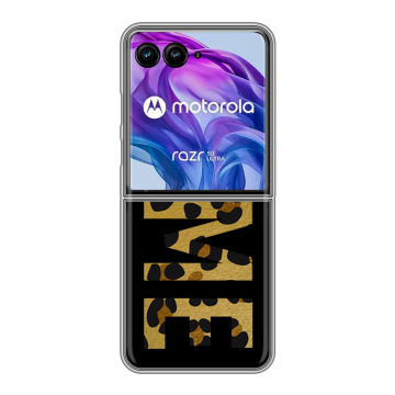 Пластиковый чехол на Motorola Razr 50 Ultra с принтом NAME