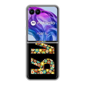 Пластиковый чехол на Motorola Razr 50 Ultra с принтом ИМЯ
