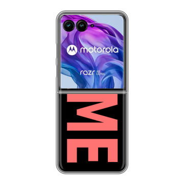 Пластиковый чехол на Motorola Razr 50 Ultra с принтом NAME
