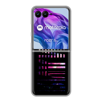 Пластиковый чехол на Motorola Razr 50 Ultra с принтом ФАМИЛИЯ