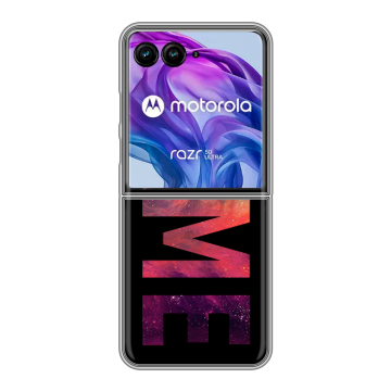 Пластиковый чехол на Motorola Razr 50 Ultra с принтом NAME