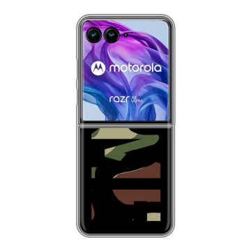 Пластиковый чехол на Motorola Razr 50 Ultra с принтом NAME