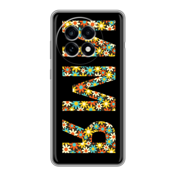 Силиконовый чехол на OnePlus 13R с принтом ИМЯ