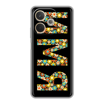 Силиконовый чехол на OPPO A5 Pro с принтом ИМЯ