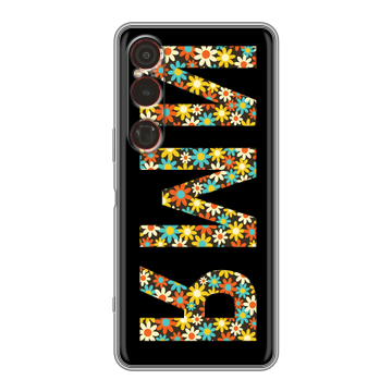 Силиконовый чехол на Sony Xperia 1 VI с принтом ИМЯ