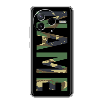Силиконовый чехол на Poco F7 Pro с принтом NAME