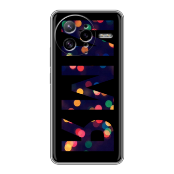 Силиконовый чехол на Poco F7 Ultra с принтом ИМЯ