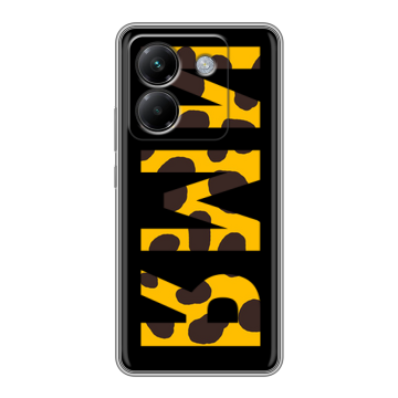 Силиконовый чехол на Poco M7 Pro 5G с принтом ИМЯ
