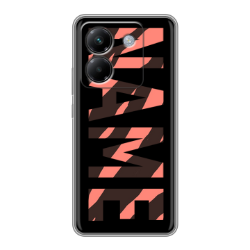 Силиконовый чехол на Poco M7 Pro 5G с принтом NAME
