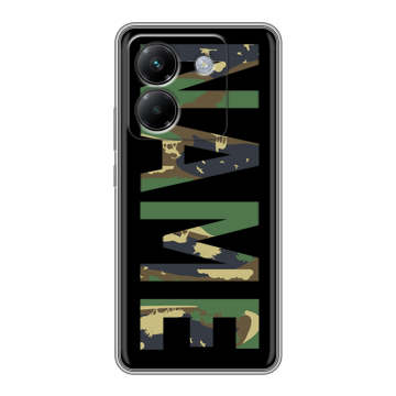 Силиконовый чехол на Poco M7 Pro 5G с принтом NAME