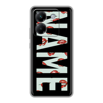 Силиконовый чехол на Poco M7 Pro 5G с принтом NAME