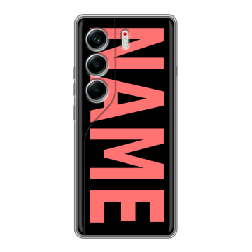 Силиконовый чехол на Tecno Camon 40 с принтом NAME