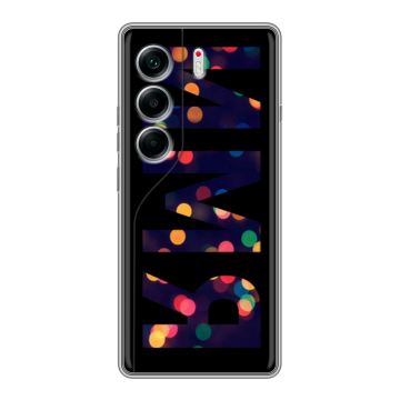 Силиконовый чехол на Tecno Camon 40 с принтом ИМЯ