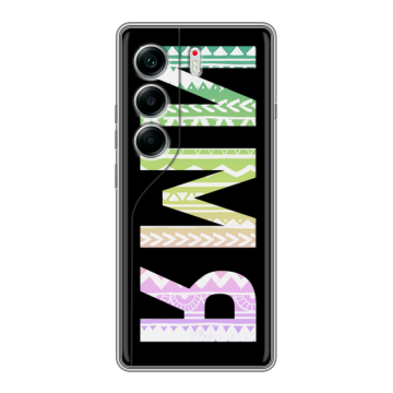 Силиконовый чехол на Tecno Camon 40 с принтом ИМЯ