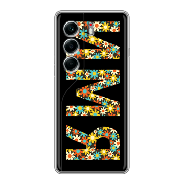 Силиконовый чехол на Tecno Camon 40 Pro 4G с принтом ИМЯ