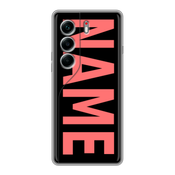 Силиконовый чехол на Tecno Camon 40 Pro 4G с принтом NAME