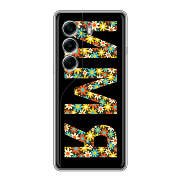 Силиконовый чехол на Tecno Camon 40 Pro 5G с принтом ИМЯ