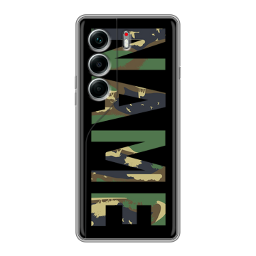 Силиконовый чехол на Tecno Camon 40 Pro 5G с принтом NAME