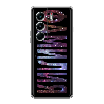 Силиконовый чехол на Tecno Camon 40 Pro 5G с принтом ФАМИЛИЯ