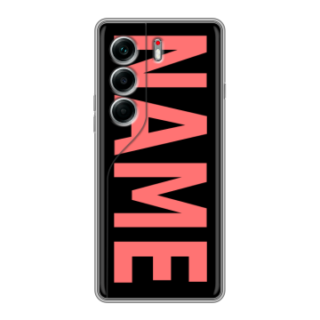 Силиконовый чехол на Tecno Camon 40 Pro 5G с принтом NAME