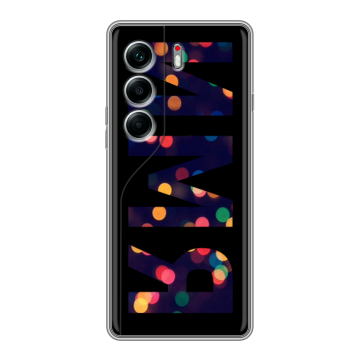 Силиконовый чехол на Tecno Camon 40 Pro 5G с принтом ИМЯ