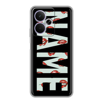 Силиконовый чехол на Realme 14T 5G с принтом NAME