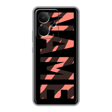 Силиконовый чехол на Realme 14 5G с принтом NAME