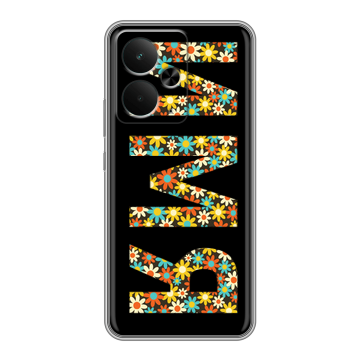 Силиконовый чехол на Realme 14 5G с принтом ИМЯ