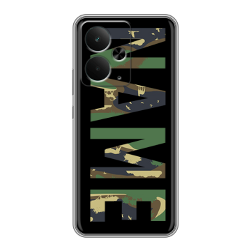 Силиконовый чехол на Realme 14 5G с принтом NAME