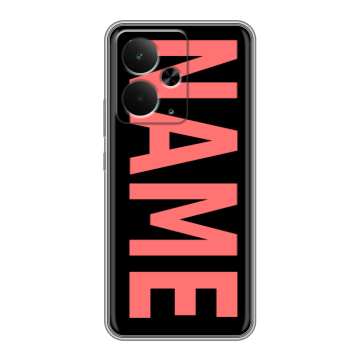 Силиконовый чехол на Realme 14 5G с принтом NAME