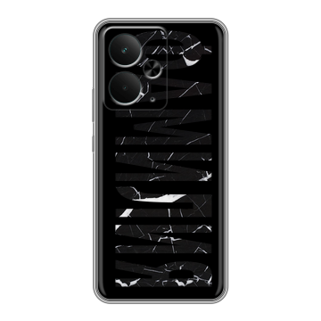 Силиконовый чехол на Realme 14 5G с принтом ФАМИЛИЯ