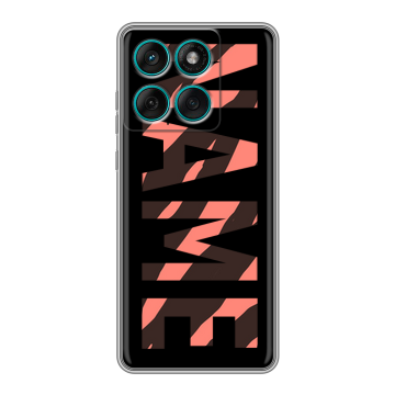 Силиконовый чехол на Motorola Edge 60 Fusion с принтом NAME